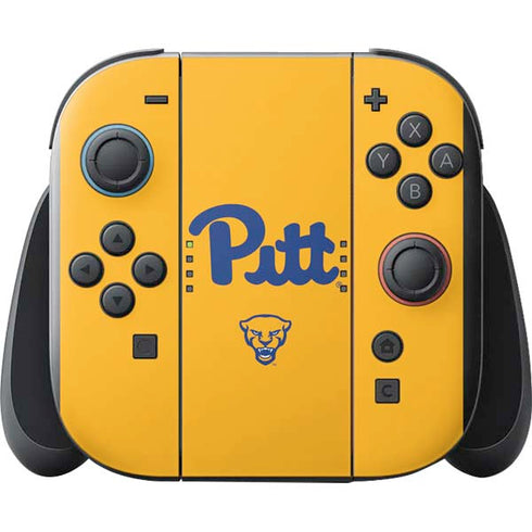 University of Pittsburgh Pitt Panthers Yellow Nintendo Switch 2 (2025) with Joy-Con Skin